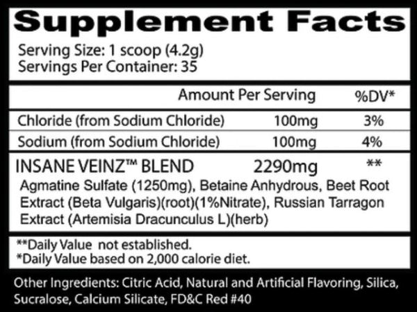 Insane Labz Insane Veinz 35 Servings
