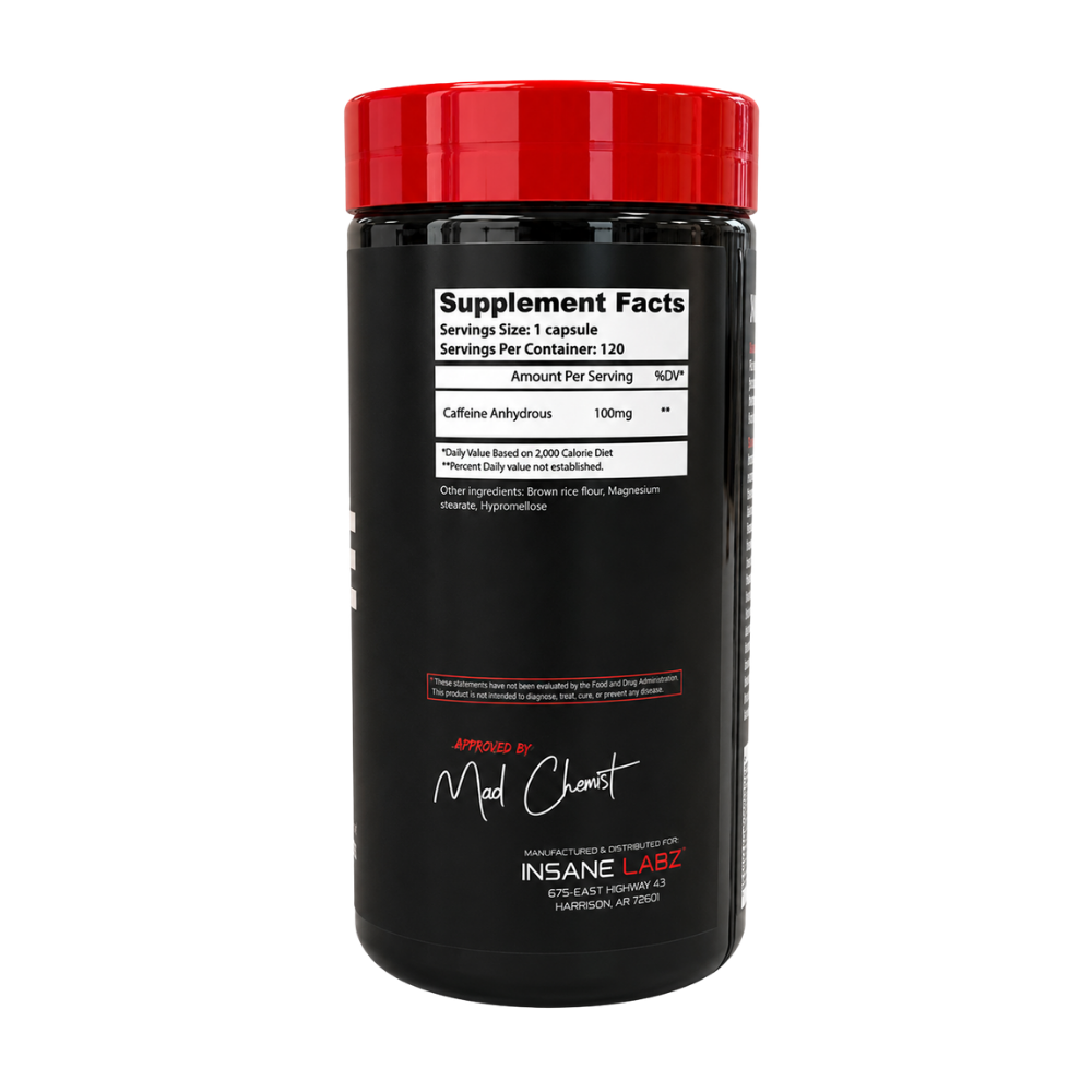  Insane Labz Caffeine 120 Capsules 