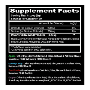  Insane Labz Insane Veinz Gold 30 Servings 
