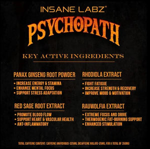Insane Labs Psychopath 30 Servings