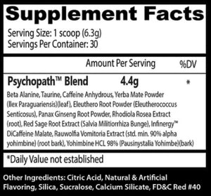 Insane Labs Psychopath 30 Servings