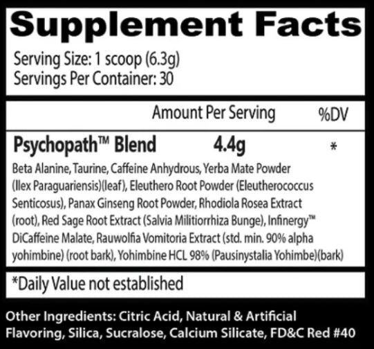 Insane Labs Psychopath 30 Servings
