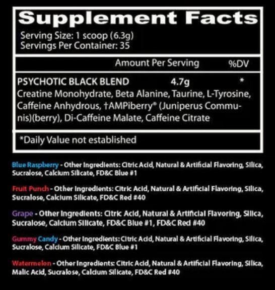 Insane Labz Psychotic Black 35 Servings 