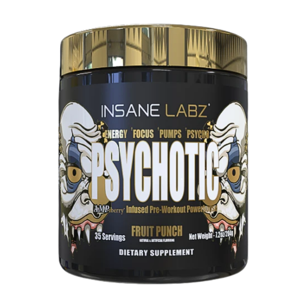 Insane Labz Psychotic gummy candy supplement container on a white background