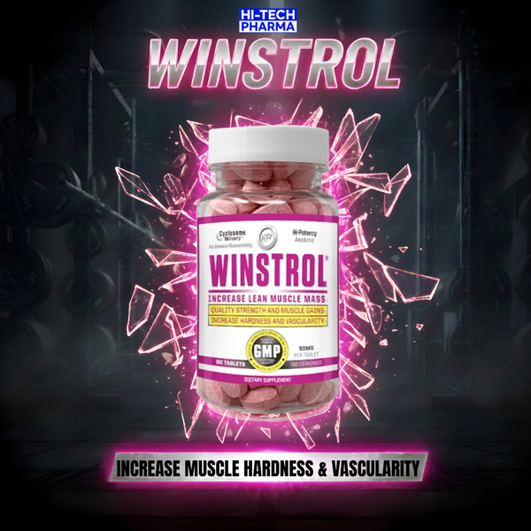 Winstrol lifestyle image with the words "Increase Muscle Hardness and Vascularity" written at the bottom