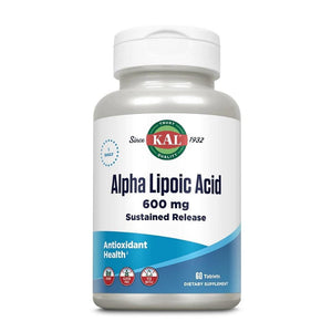 Kal KAL ALPHA LIPOIC ACID SUSTAINED RELEASE 600mg 60 Tablets 