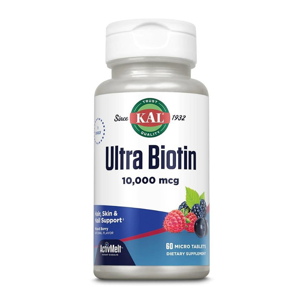Kal KAL ULTRA BIOTIN LOZENGES MIXED BERRY 10000mcg 60 Count 