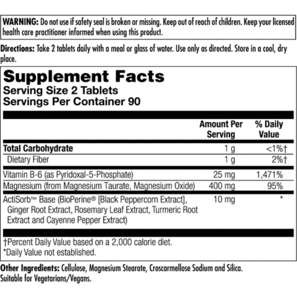 Kal KAL Magnesium Taurate+ 180 Tablets 
