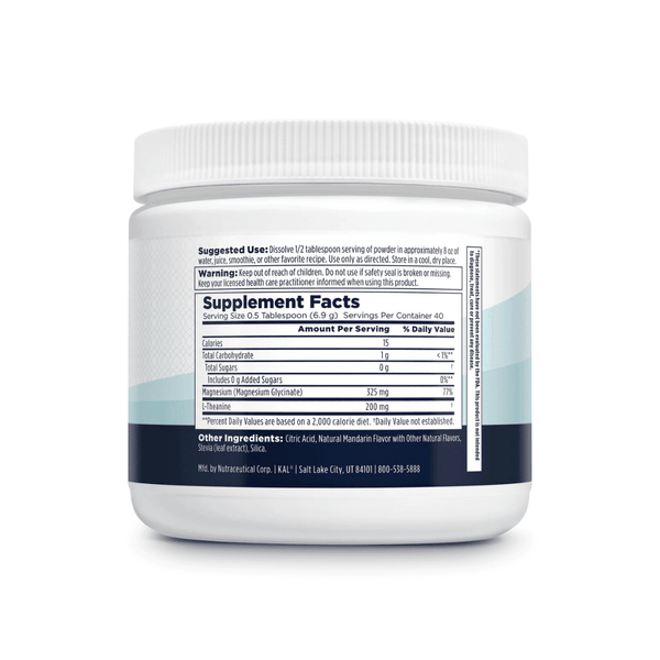 Kal KAL Mood Magnesium Glycinate Powder Mandarin 40 Servings 