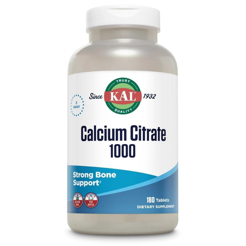  Kal Calcium Citrate 1000mg 180 Count 