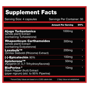 Killer Labz Mass Monster 120 Capsules supplement facts on a white background.