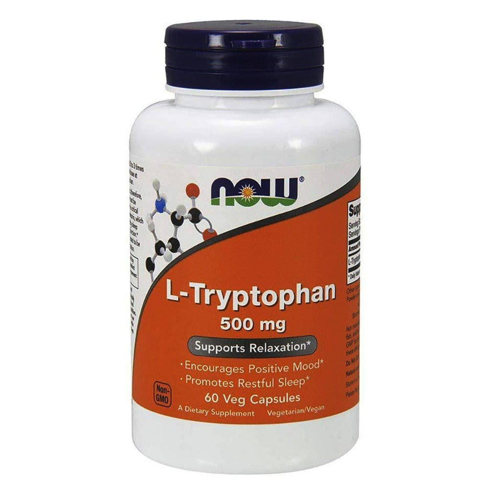  Now Foods L-Tryptophan 500mg 60 Vegetable Capsules 