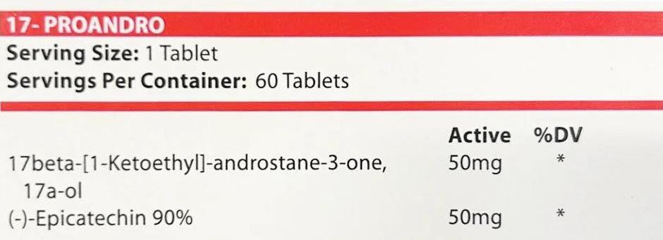 Supplement bottle labeled '17-Pro Andro' by Legal Gear on a white background