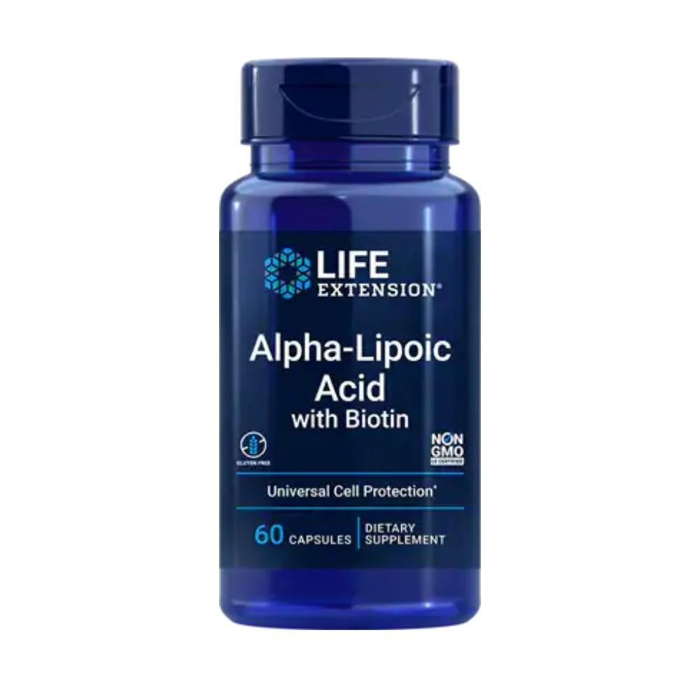  Life Extension Super Alpha Lipoic Acid with Biotin 250mg 60 Capsules 