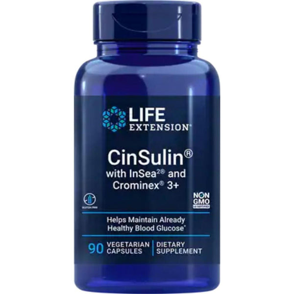  Life Extension Cinsulin with Insea and Crominex 90 Vege Capsules 