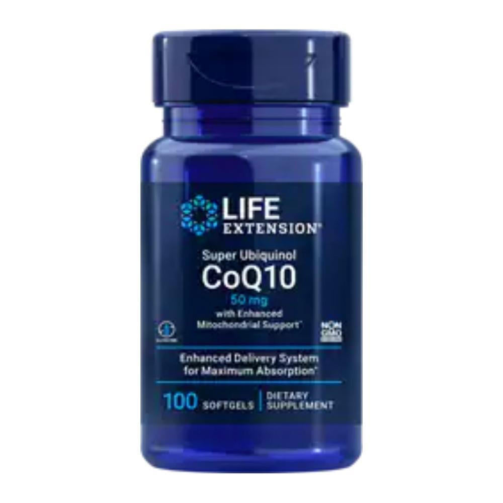  Life Extension Super Ubiquinol CoQ10 with Enhanced Mitochondrial Support 50mg, 100SG 