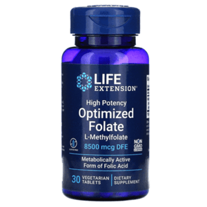  Life Extension High Potency Optimized Folate L-Methylfolate 8500mcg 30 Vege Tablets 
