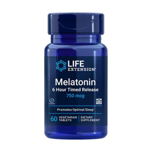  Life Extension Melatonin (6 Hour Timed Release) 750 mcg 60 Vege Tablets 