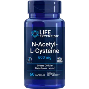  Life Extension N-Acetyl Cysteine 600mg 60 Vege Capsules 