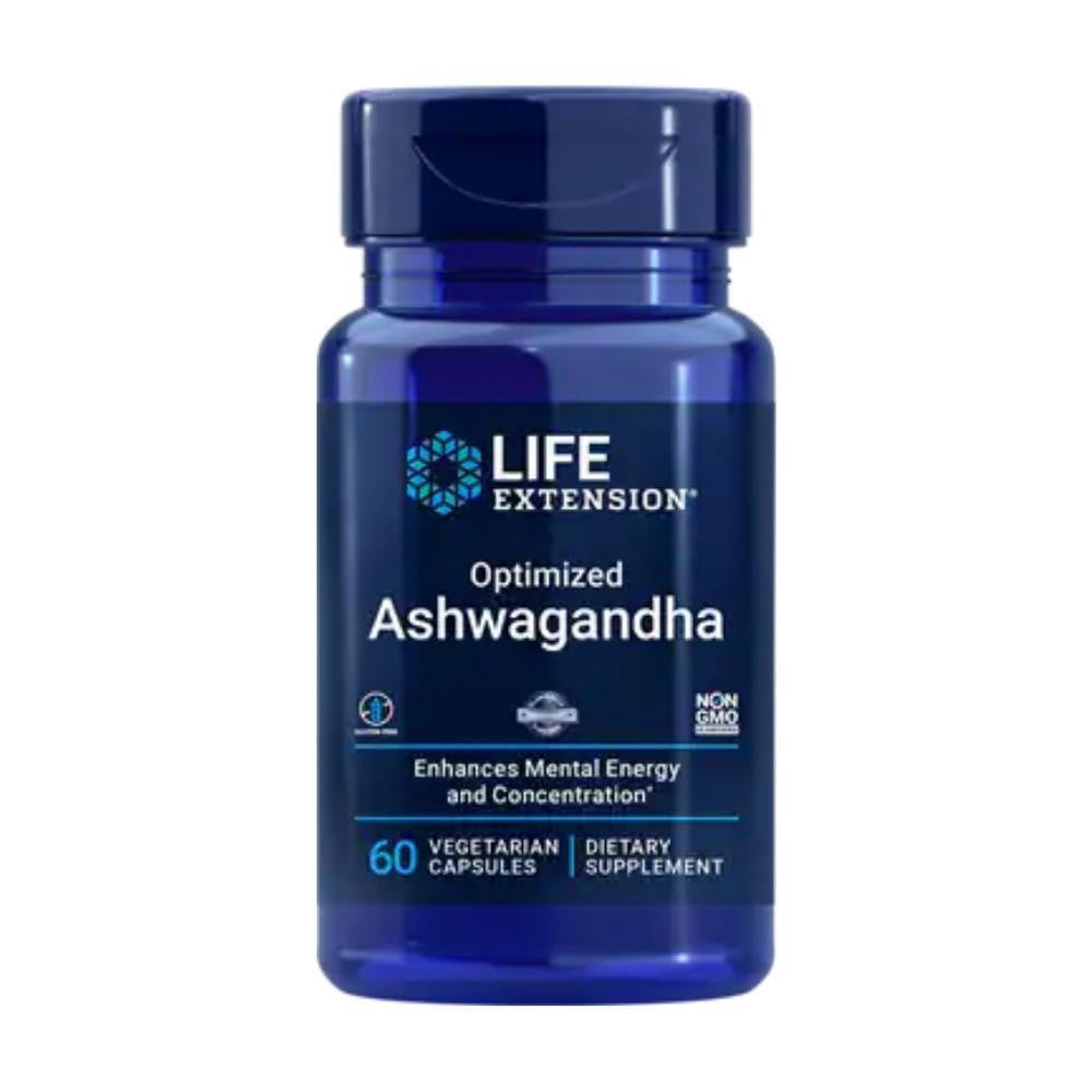  Life Extension Optimized Ashwagandha Extract (stimulant free) 60 Vege Capsules 