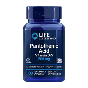  Life Extension Pantothenic Acid (Vitamin B5) 500mg 100 Capsules 