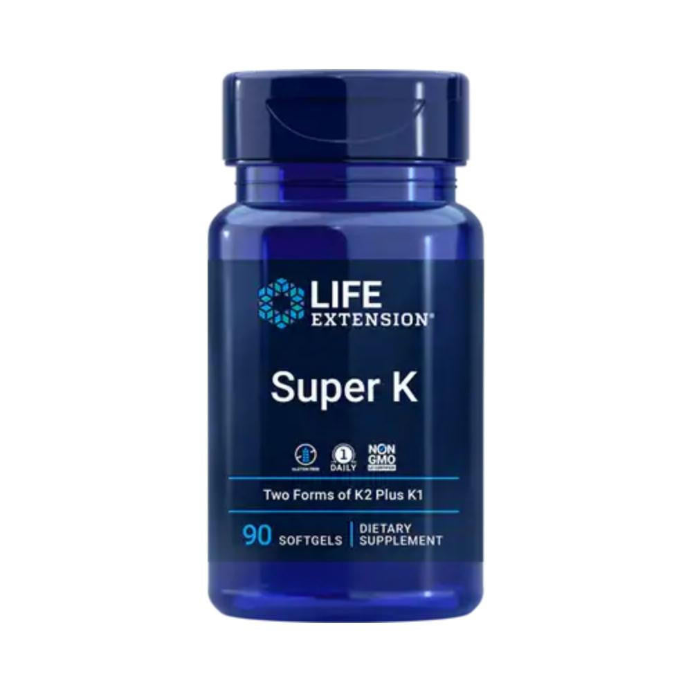  Life Extension Super K w/ Two Forms of K2+K1 90 Soft Gels 
