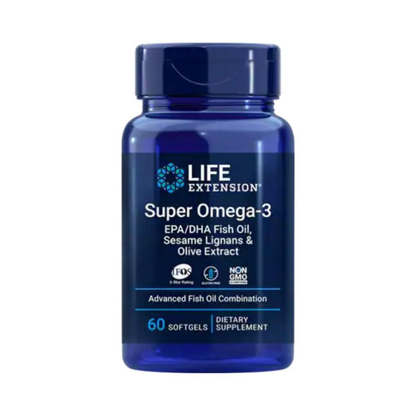  Life Extension Super Omega-3 EPA/DHA 60 Soft Gels 