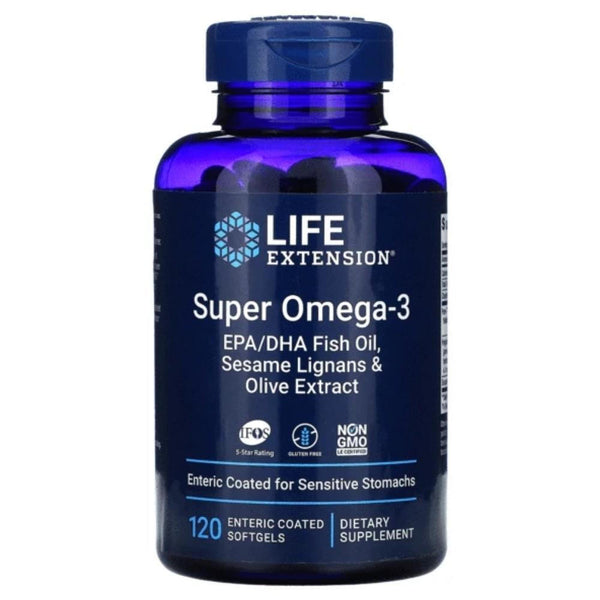  Life Extension Super Omega-3 EPA/DHA 120 Soft Gels 