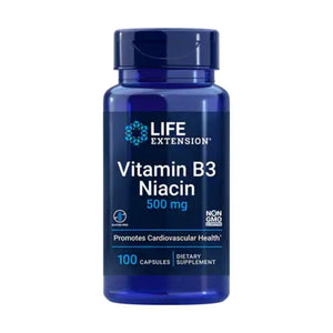  Life Extension Vitamin B3 Niacin 500mg 100 Capsules 