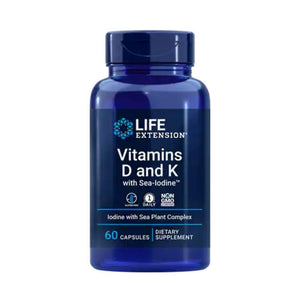  Life Extension Vitamins D and K w/ Sea-Iodine 60 Caps 