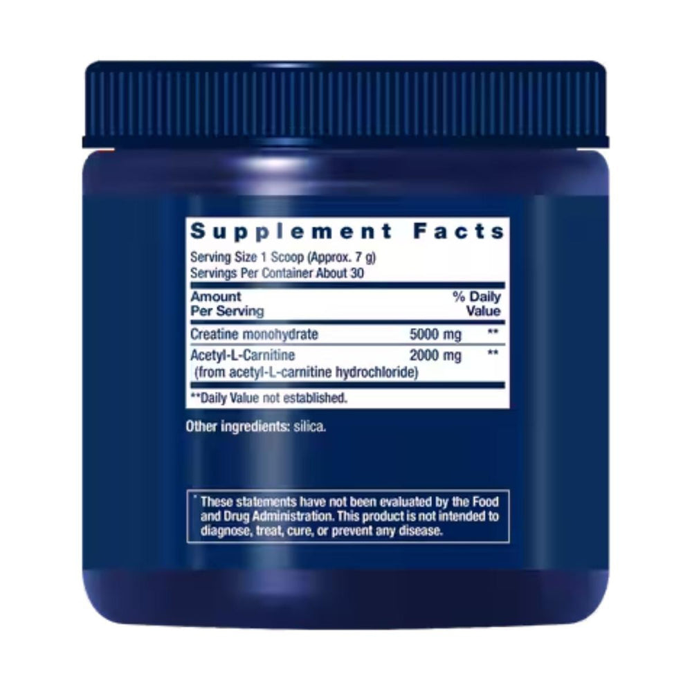  Life Extension Creatine & Acetyl-L-Carnitine 30 Servings 