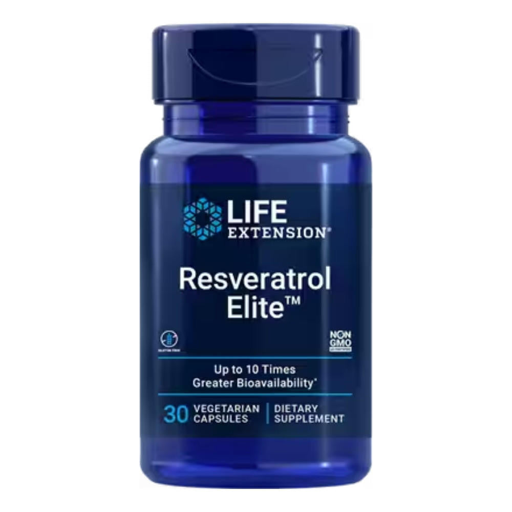  Life Extension Resveratrol Elite 167mg 30 Vegetable Capsules 