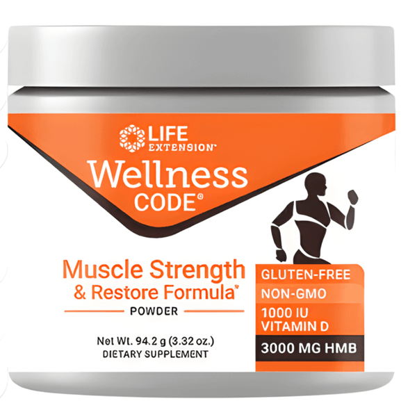  Life Extension Wellness Code Muscle Strength & Restore Powder 30 Servings 