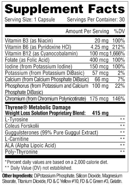  Metabolic Nutrition Thyrene 30 Capsules 