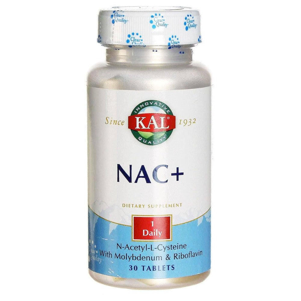 Kal NAC+ (N-Acetyl Cysteine) 600mg 30 Tabs N-Acetyl-L-Cysteine