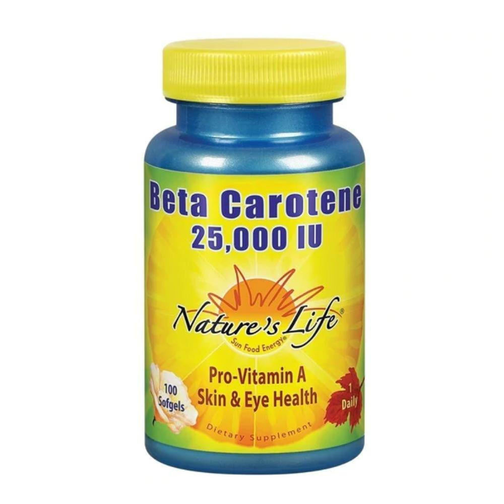  Nature's Life Beta Carotene 100 Soft Gels 