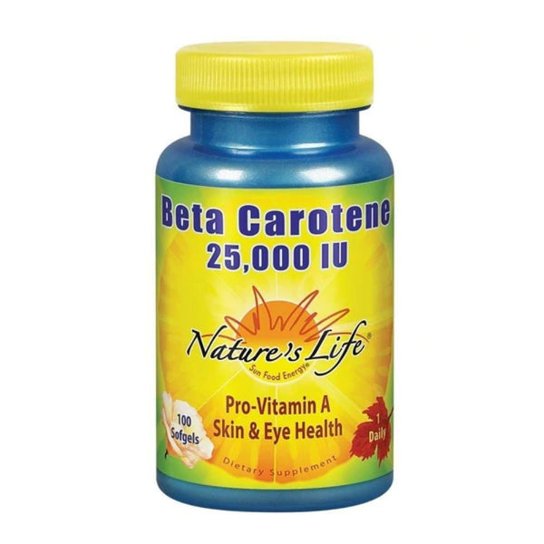  Nature's Life Beta Carotene 100 Soft Gels 