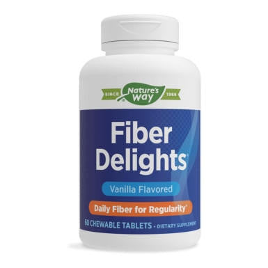  Nature's Way Fiber Delights Vanilla Flavor 60 Chews 
