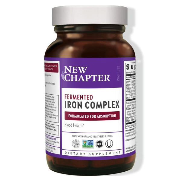  New Chapter Fermented Iron Complex 90 Vege Tablets 
