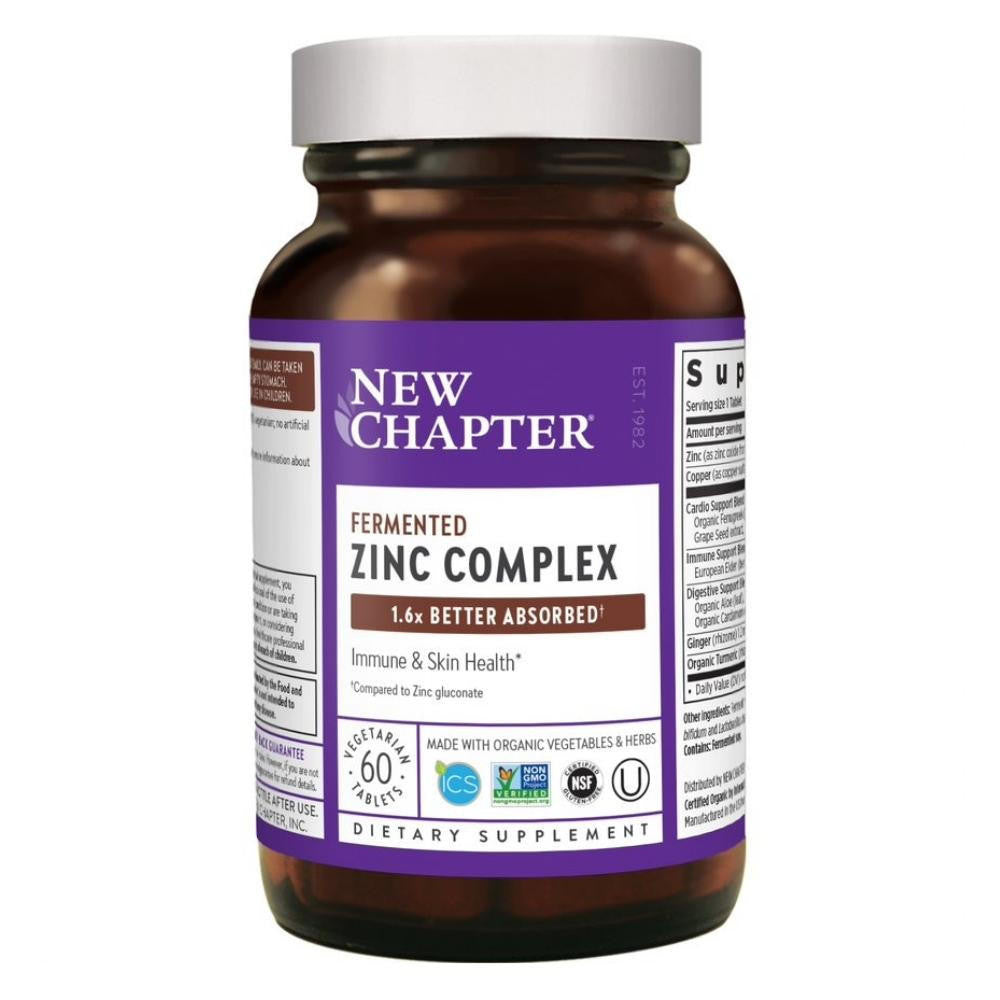  New Chapter Zinc Fermented Complex 60 Tablets 