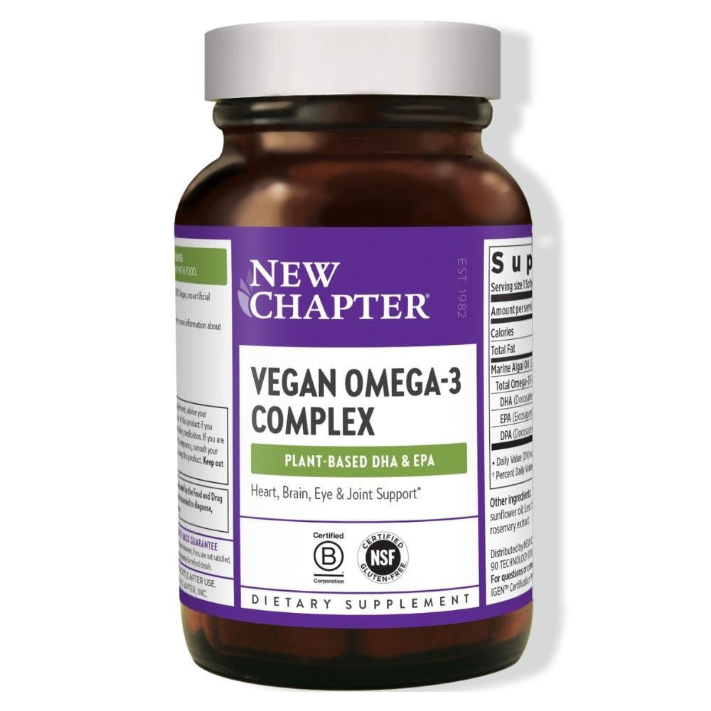  New Chapter Vegan Omega 3 Complex 30 Vegetarian Soft Gels 