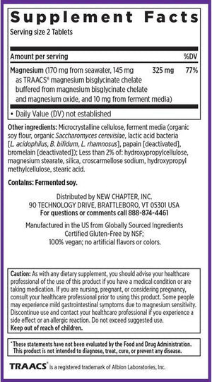  New Chapter Magnesium Complex 180 Tablets 