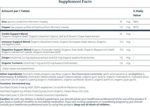 New Chapter Zinc Fermented Complex 60 Tablets 