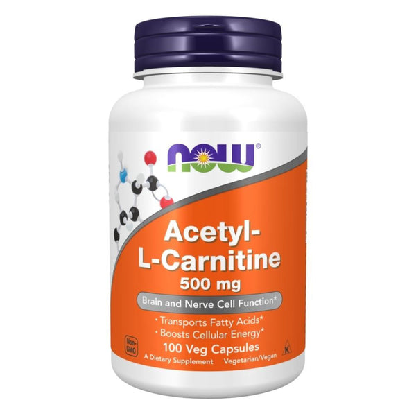  Now Foods Acetyl L-Carn 500 Mg 100 Vegetable Capsules 