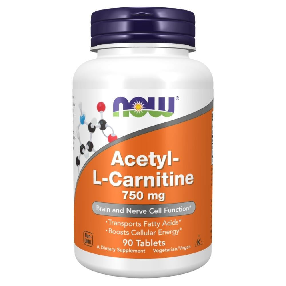  Now Foods Acetyl L-Carnitine 750mg 90 Tablets 