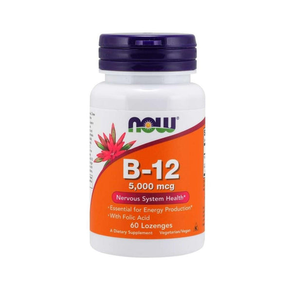  Now Foods B-12 5000 Mcg + Folic 60 Tablets 