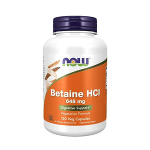  Now Foods Betaine HCl 648mg with 150mg of Pepsin 120 Capsules 