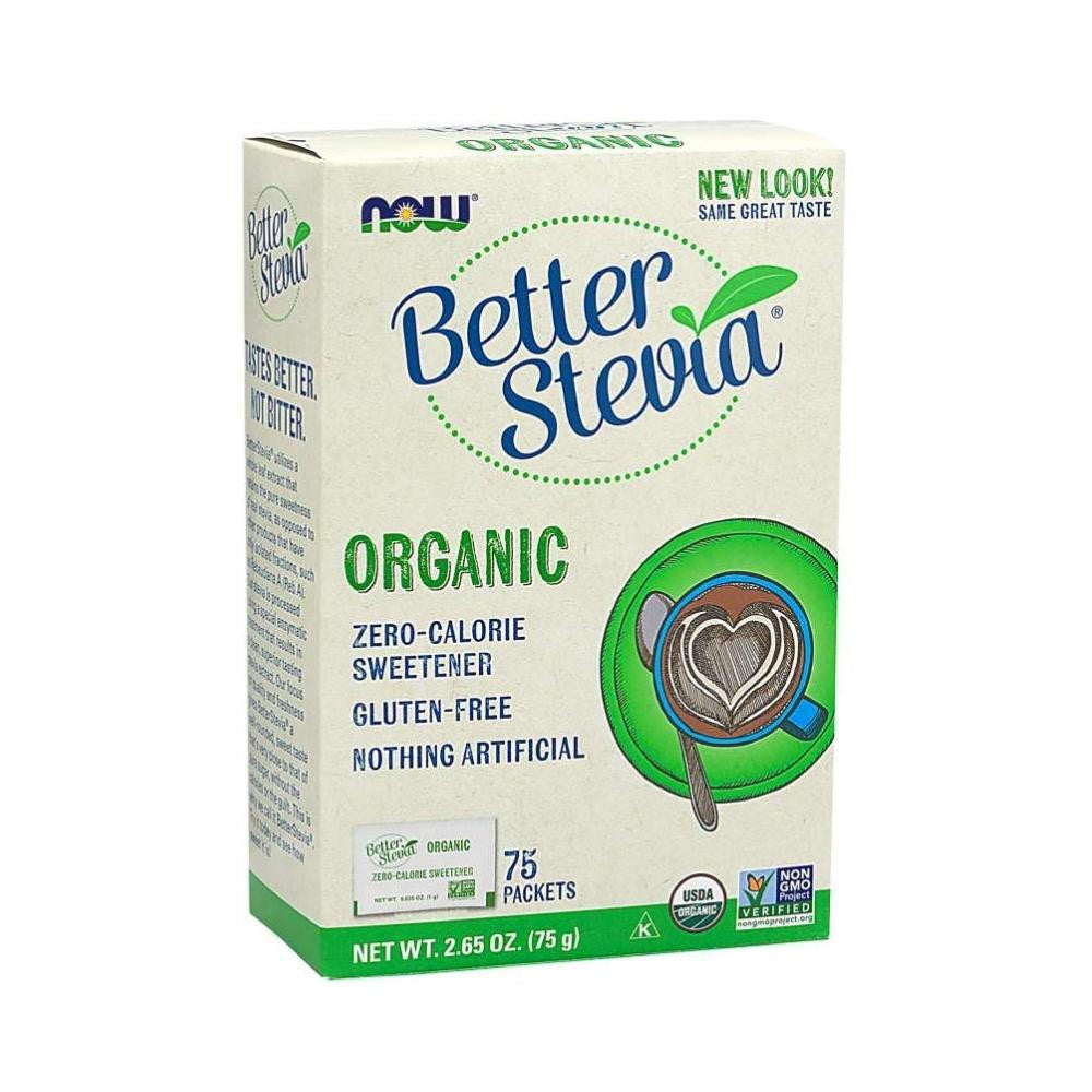  Now Foods Better Stevia Organic Packets 75 Per Box 