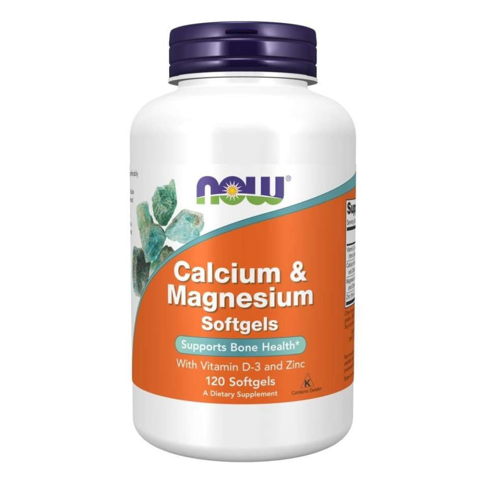  Now Foods Calcium and Magnesium w/Vitamin D-3 and Zinc 120 Gels 