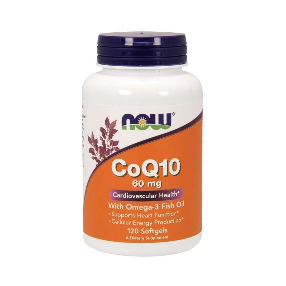  Now Foods CoQ10 60 Mg with Omega-3 120 Soft Gels 